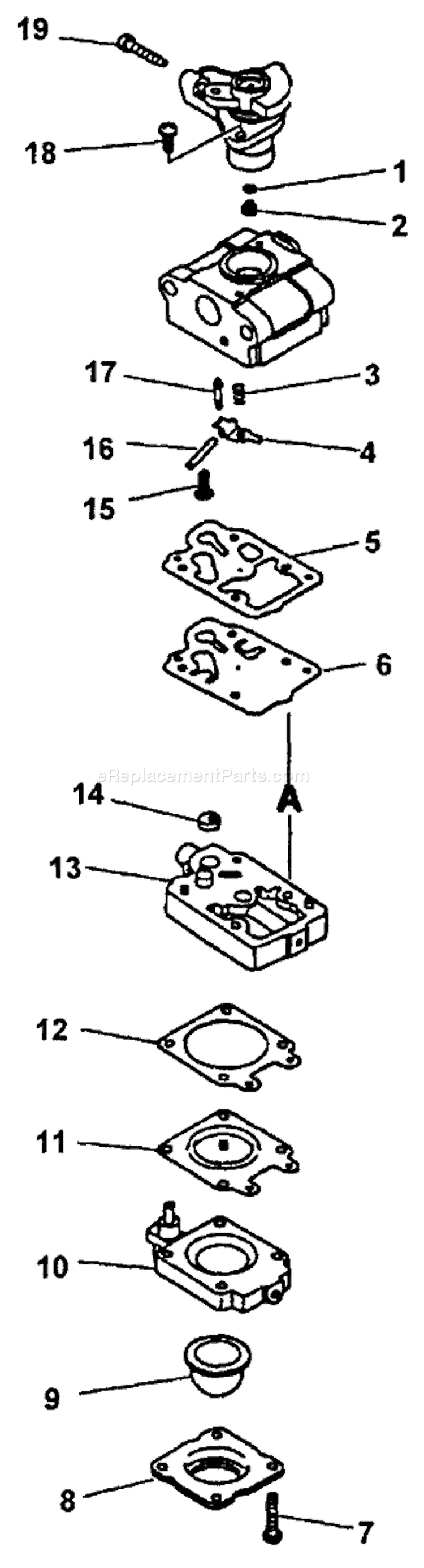 Page A Diagram and Parts List for EDR-2100 Type 1E Echo Engine