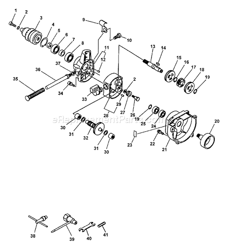 Page C Diagram and Parts List for EDR-2100 Type 1E Echo Engine