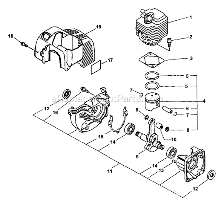Page B Diagram and Parts List for EDR-2400 Type 1 Echo Engine