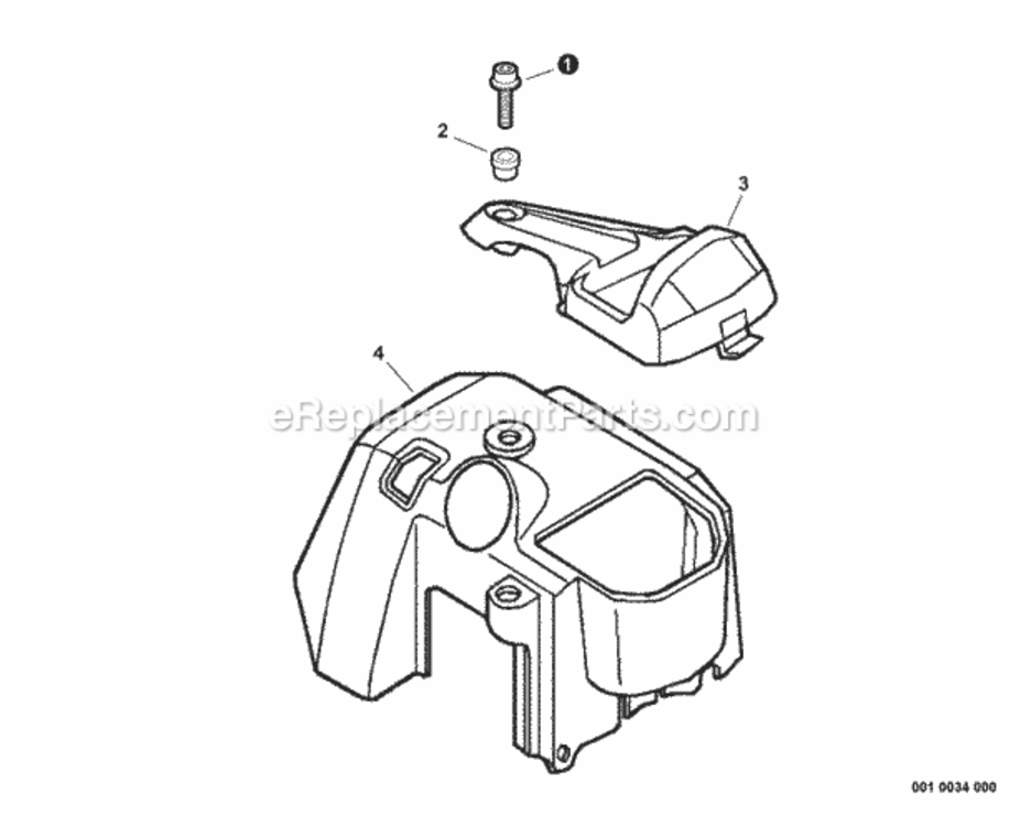Engine_Cover Diagram and Parts List for EDR-260 E01807001001 - E01807999999 Echo Engine