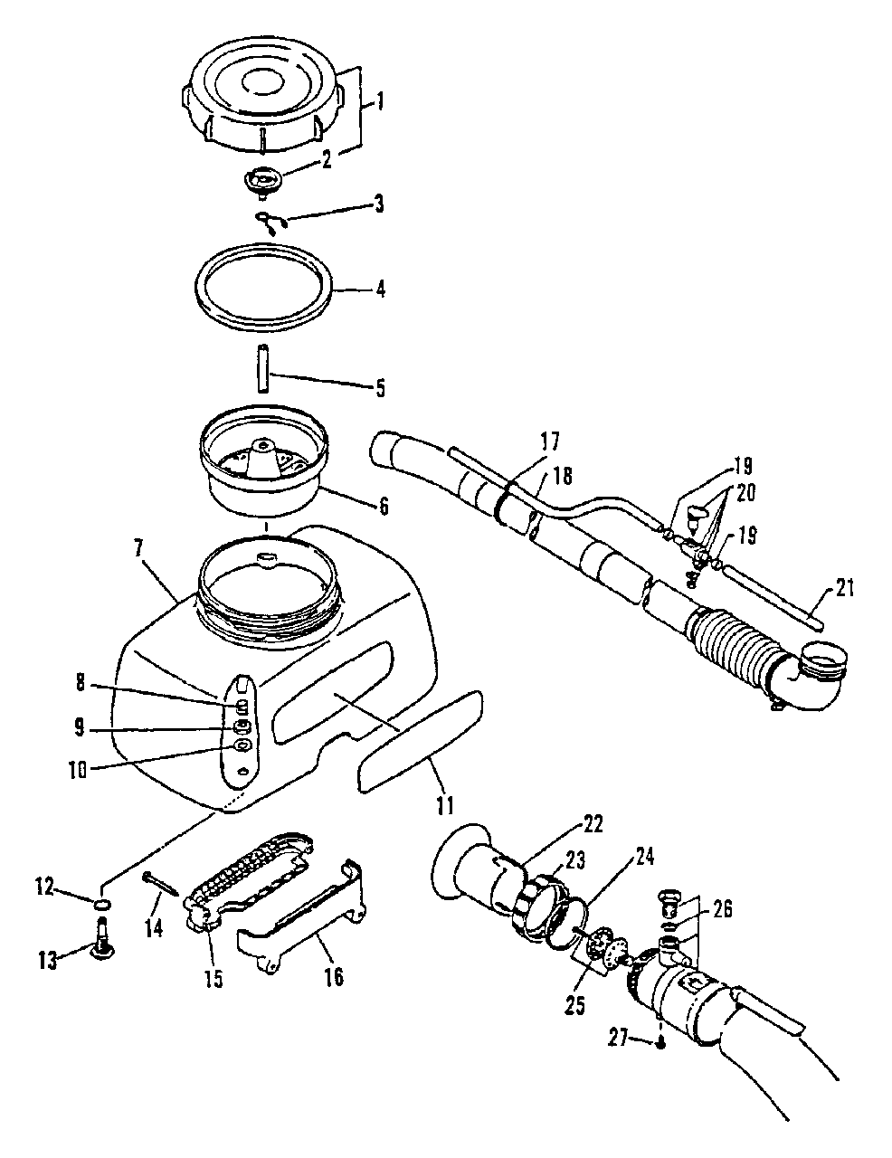 Mister Attachment Pbam-300 Diagram and Parts List for PB-300E 0049617 - 9999999 Echo Leaf Blower / Vacuum