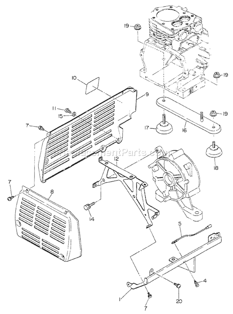 Page B Diagram and Parts List for EG-1200  Echo Generator