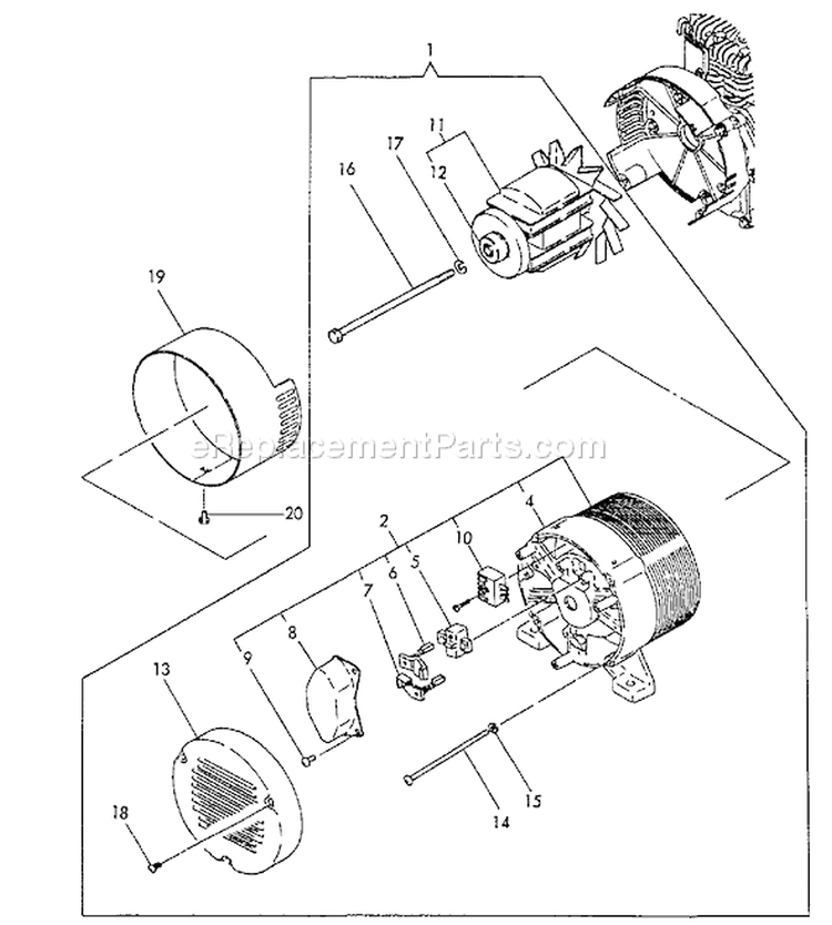 Page M Diagram and Parts List for EG-1500 After S/N 03797 Echo Generator