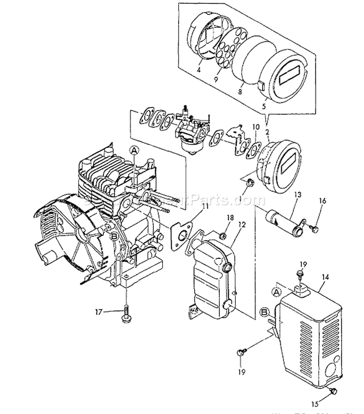 Page P Diagram and Parts List for EG-1500 After S/N 03797 Echo Generator
