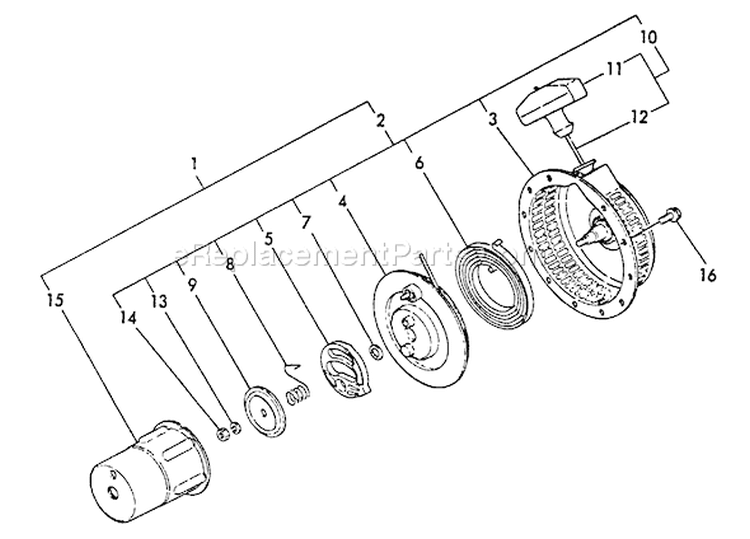 Page T Diagram and Parts List for EG-2300 001001 - 003371 Echo Generator