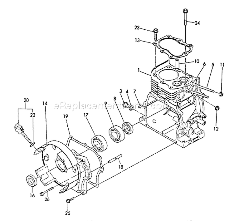 Page E Diagram and Parts List for EG-2300 001001 - 003371 Echo Generator