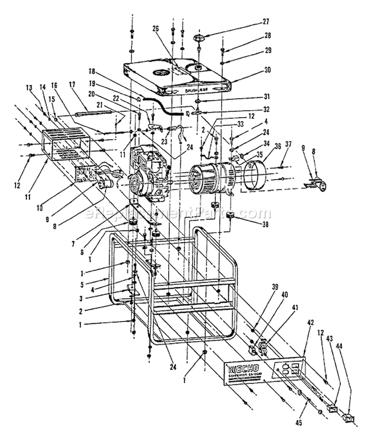 Page A Diagram and Parts List for EG-2600  Echo Generator
