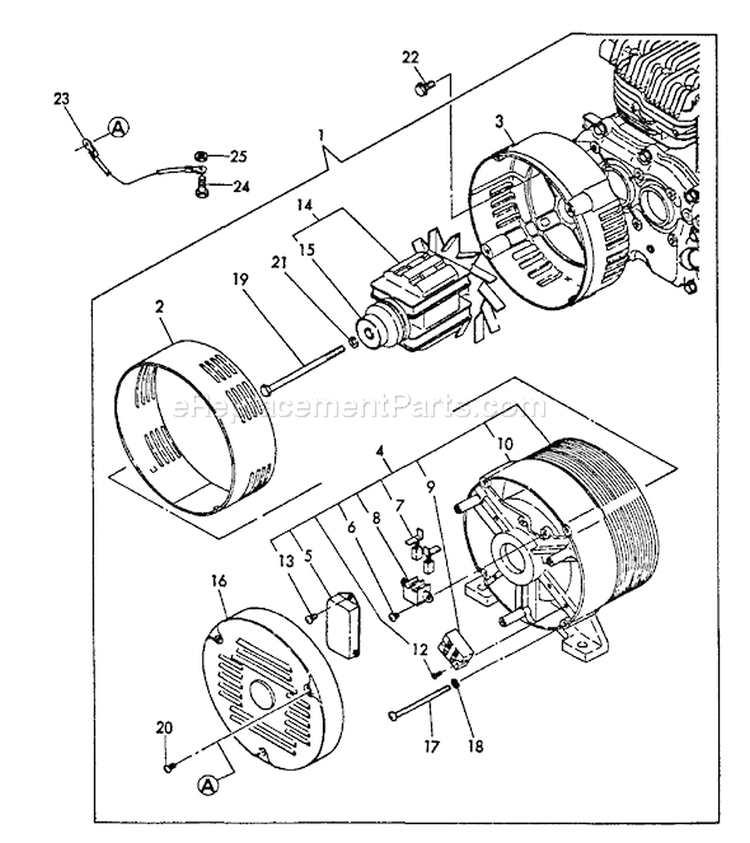 Page M Diagram and Parts List for EG-3500 00000 - 02737 Echo Generator