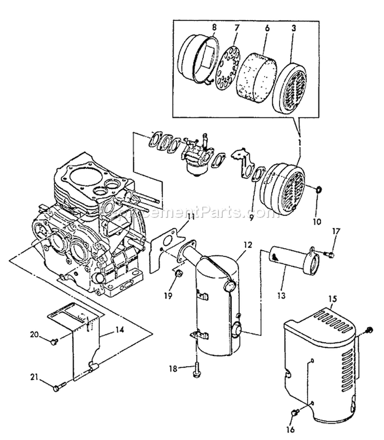 Page P Diagram and Parts List for EG-3500 00000 - 02737 Echo Generator