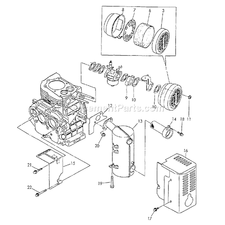 Page P Diagram and Parts List for EG-3500 After S/N 02738 Echo Generator