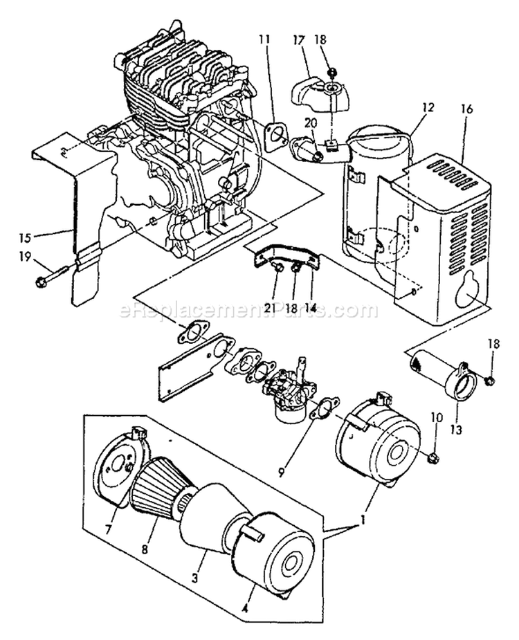 Page N Diagram and Parts List for EG-4300E  Echo Generator