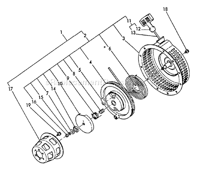 Page T Diagram and Parts List for EG-4300E  Echo Generator