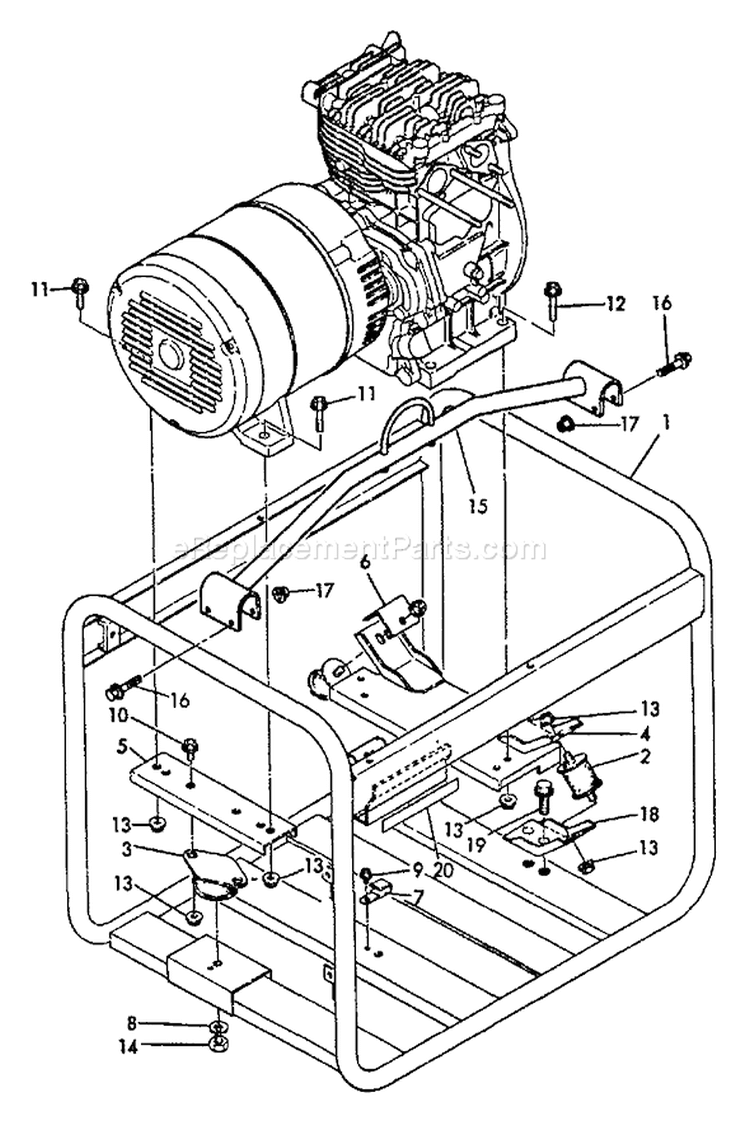 Page H Diagram and Parts List for EG-4300E  Echo Generator