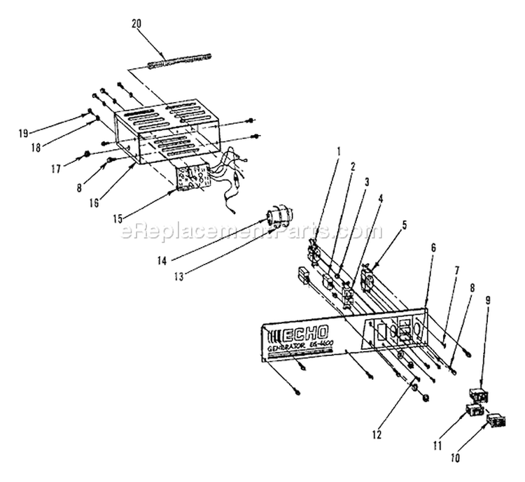 Page A Diagram and Parts List for EG-4600  Echo Generator