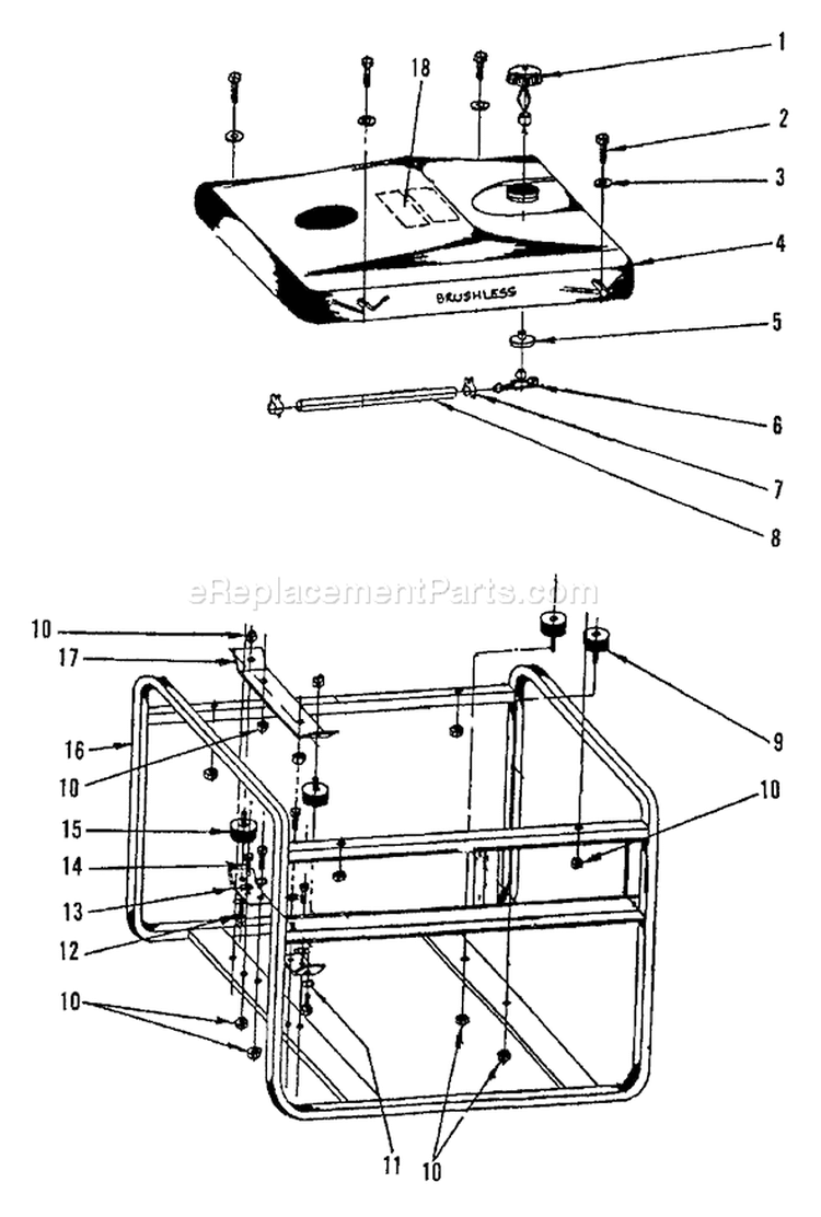 Page B Diagram and Parts List for EG-4600  Echo Generator