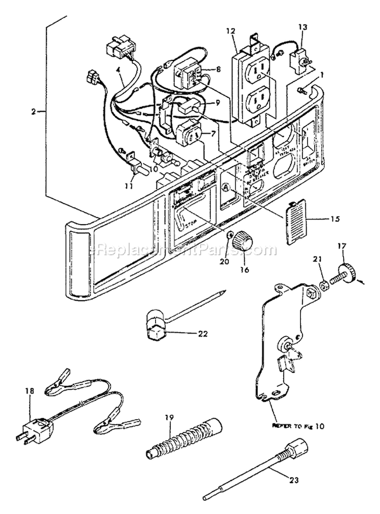 Page M Diagram and Parts List for EG-550  Echo Generator