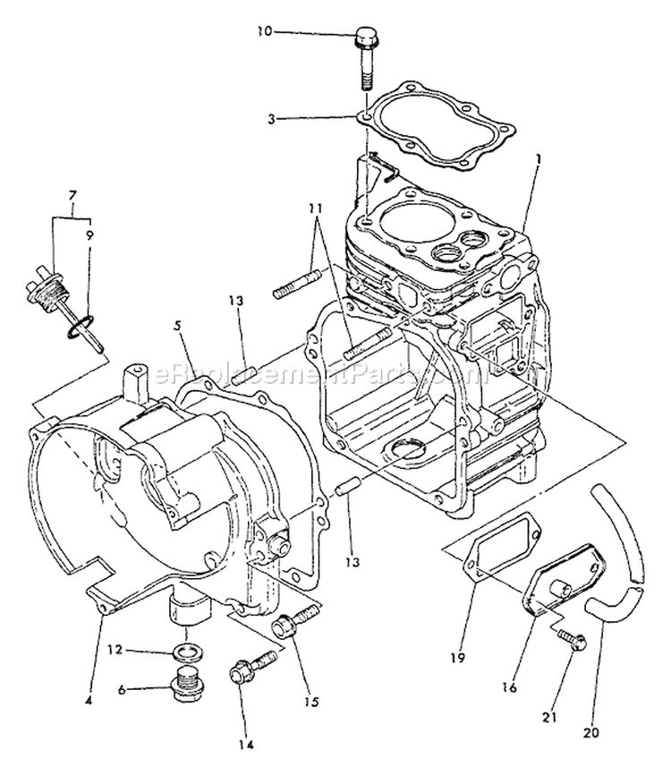 Page E Diagram and Parts List for EG-550  Echo Generator