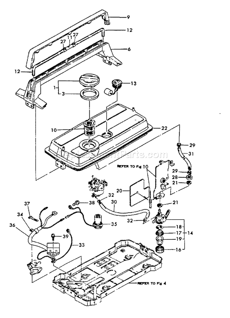 Page H Diagram and Parts List for EG-550  Echo Generator