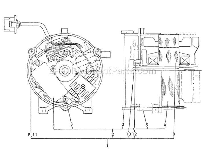 Page J Diagram and Parts List for EG-750  Echo Generator