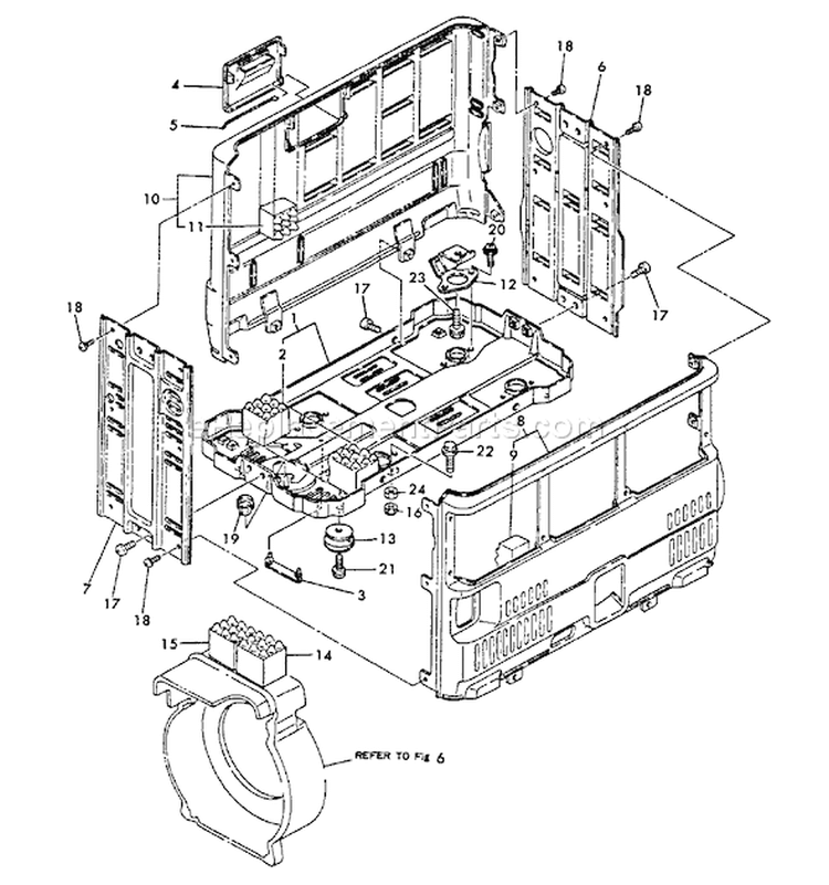 Page G Diagram and Parts List for EG-750  Echo Generator