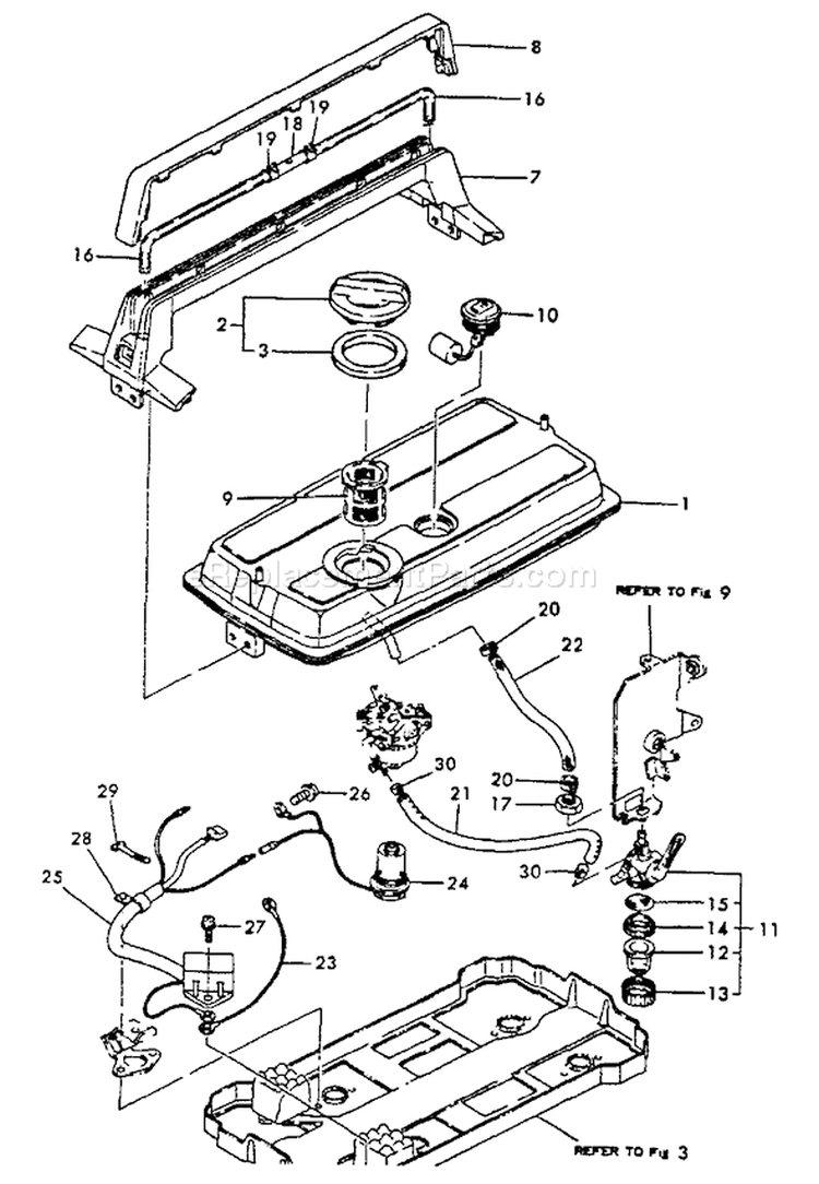 Page H Diagram and Parts List for EG-750  Echo Generator