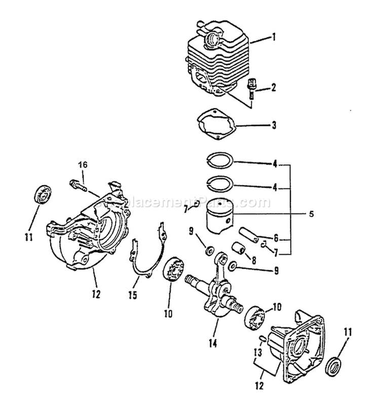 Page B Diagram and Parts List for ES-2000 After S/N 007942 Echo Chipper Shredder