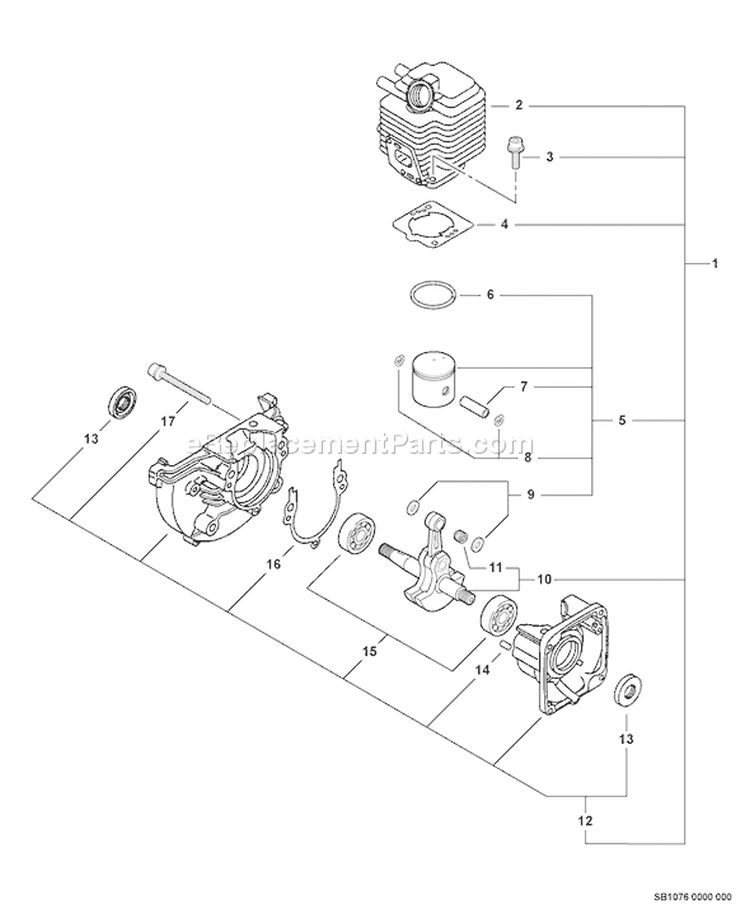 Page C Diagram and Parts List for ES-210 P08711001001 - P08711999999 Echo Chipper Shredder