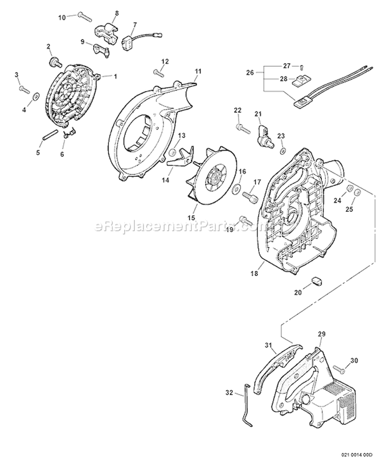 Page I Diagram and Parts List for ES-210 P08711001001 - P08711999999 Echo Chipper Shredder