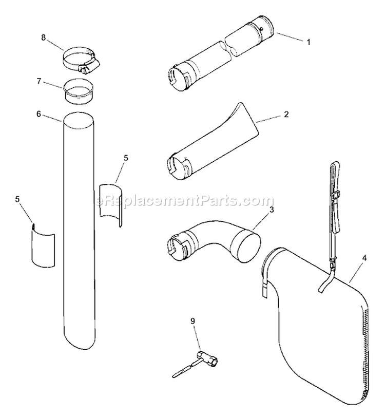 Page A Diagram and Parts List for ES-2400 Type 1 Echo Chipper Shredder