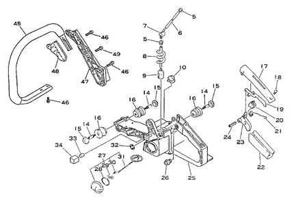Handles, Fuel System Diagram and Parts List for CS-4600 0001001 - 0027191 Echo Chainsaw