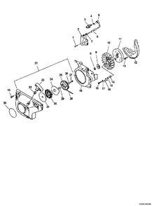 Ignition, Starter Assembly Diagram and Parts List for CS-8000 Type 1E Echo Chainsaw