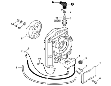 Flywheel, Ignition Diagram and Parts List for PB-580T P55515001001 - P55515999999 Echo Leaf Blower / Vacuum