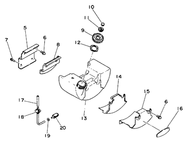Fuel System Diagram and Parts List for SRM-400 BE Version Echo Trimmer