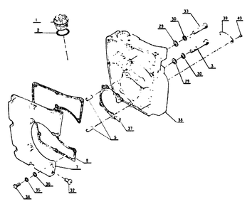 Oil Tank Diagram and Parts List for CS-301 00001000 - 02001000 Echo Chainsaw