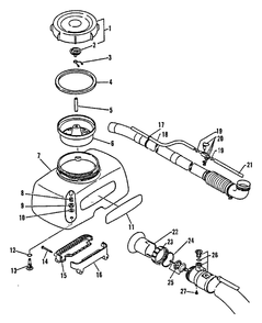 Misting Attch Diagram and Parts List for PB-300E 0049617 - 9999999 Echo Leaf Blower / Vacuum