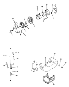 Intake, Air Filter, Fuel System Diagram and Parts List for PPSR-2433 504000 - 999999 Echo Pole Saw