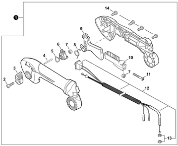 Throttle Control Diagram and Parts List for PB-9010T P56015001001 - P56015999999 Echo Leaf Blower / Vacuum