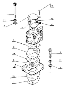 Intake Diagram and Parts List for CS-301 00001000 - 02001000 Echo Chainsaw