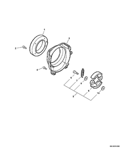 Fan Cover, Clutch Diagram and Parts List for EA-500 E02103001001 - E02103999999 Echo Auger