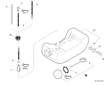 Fuel System S/N: W15103001001 - W15103008719 Diagram and Parts List for WP-1000 (Type 1E)(W15103001001 - W15103999999) Echo Water Pump