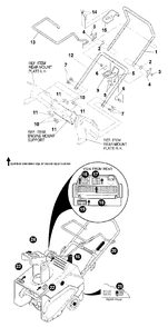 Handle Assembly, Decals Diagram and Parts List for ST-5000E Type 1E Echo Snow Blower
