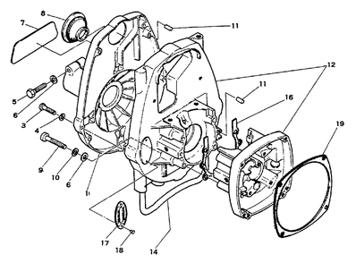 Crankcase Diagram and Parts List for SRM-202 DA Version Echo Trimmer