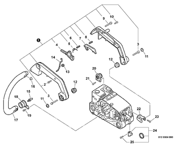 Handles, Throttle Control Diagram and Parts List for CS-3000 (Type 1)(00001001 - 99999999) Echo Chainsaw