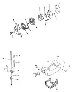 Intake, Air Filter, Fuel System Diagram and Parts List for PPSR-2122 505000 - 999999 Echo Pole Saw