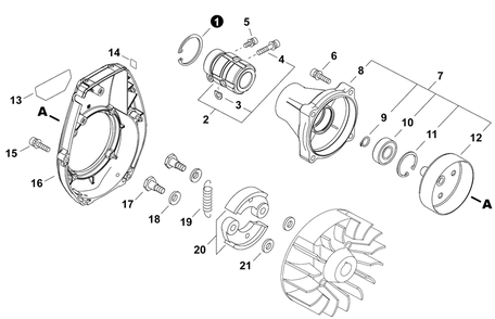Fan Case S/N: U26520004957-U26520999999 Diagram and Parts List for SRM-4510 U53726001001 - U53726999999 Echo Brush Cutter