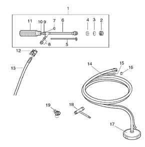 Nozzle Unit Diagram and Parts List for PHP-800 H00326001001 - H00326999999 Echo Pressure Washer