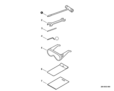 Tools Diagram and Parts List for SRM-22GESU S55822001001 - S55822999999 Echo Brush Cutter