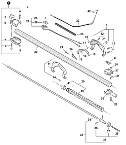 Main Pipe - Lower Diagram and Parts List for 90090 99922204515 Echo Hedge Trimmer