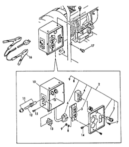 Electrical Panel Accessories Diagram and Parts List for EG-2300 01001 - 03371 Echo Generator