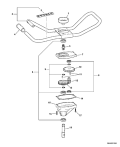 Handlebar Assembly, Gearcase Diagram and Parts List for EA-500 E02103001001 - E02103999999 Echo Auger